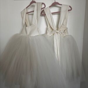 Ivory tulle flower girl dresses sizes 2/3 and 3/4 perfect condition
